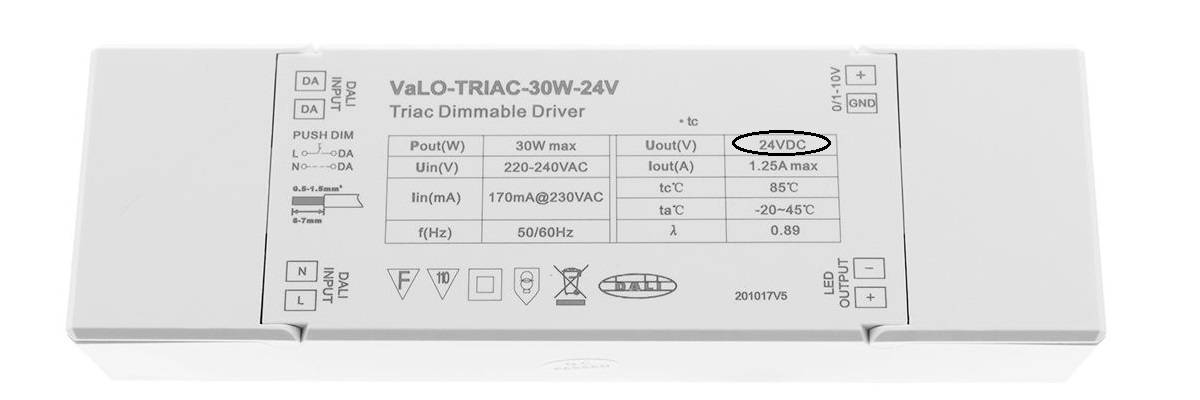Led transformátor se stejnosměrným napětím 30 W