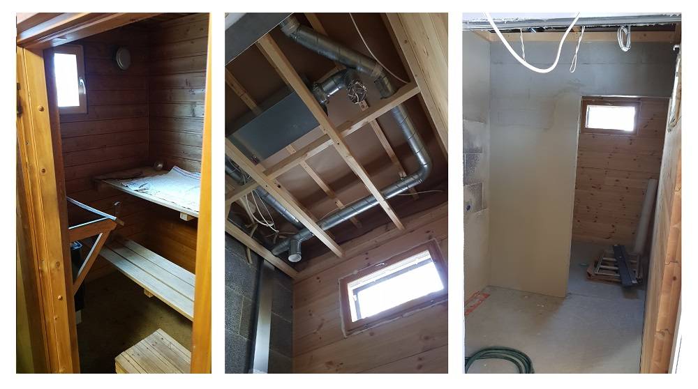 Renovace sauny začíná demontáží