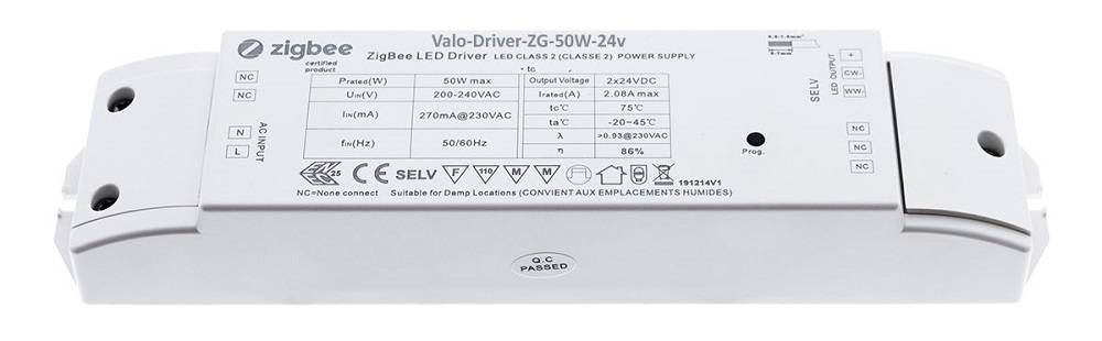 50W Zigbee CCT vedl transformátor 24V