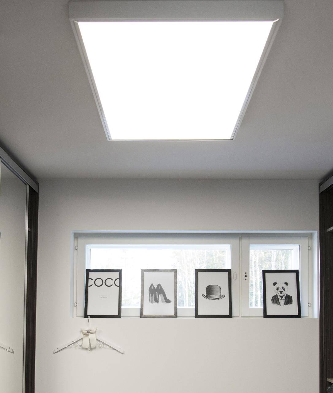 Na zeleném pozadí je bílý čtverec s tučným textem "LED STORE", který propaguje energeticky účinná řešení osvětlení.